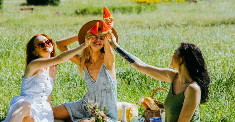Picnic Foods - Group of Women Having a Picnic