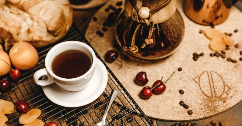 Reduce Sugar - White Ceramic Teacup and Saucer