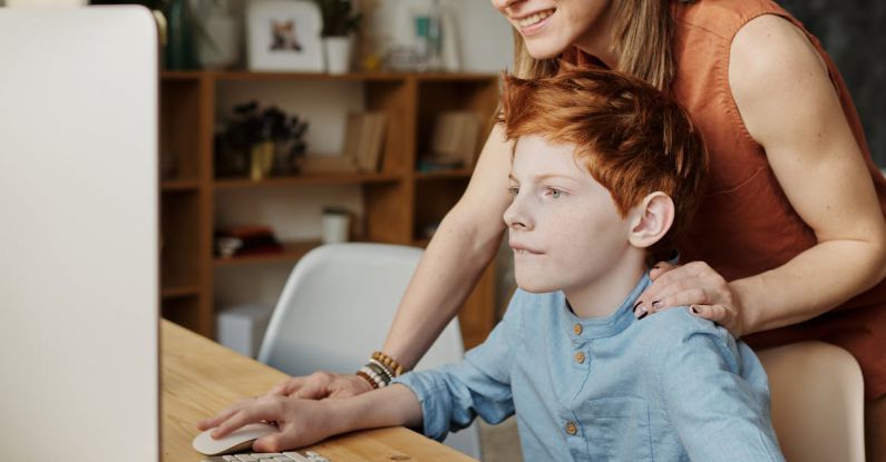 Tech For Kids - Photo of Woman and Boy Looking at Imac
